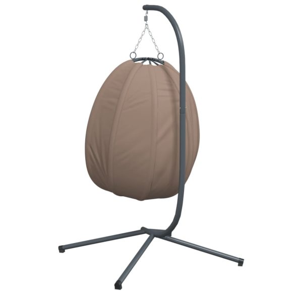 tópszínű szövet és acél függő kagylószék állvánnyal