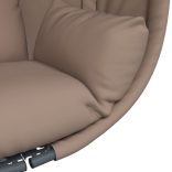 tópszínű szövet és acél függő kagylószék állvánnyal