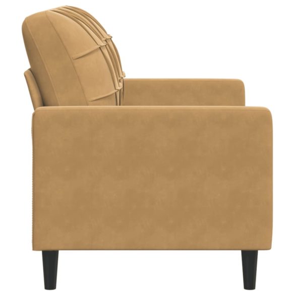 kétszemélyes barna bársony kanapé 120 cm