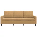 3 személyes barna bársony kanapé 180 cm