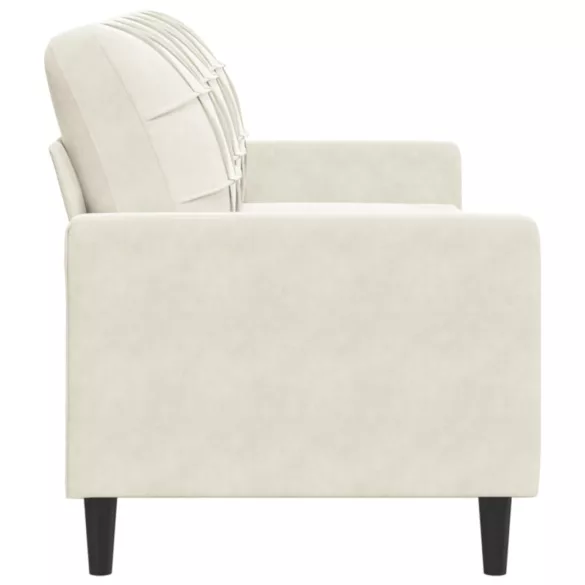 3 személyes krémszínű bársony kanapé 180 cm