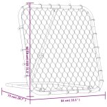 fekete acél foci-visszapattanó háló 84 x 73 x 60-80 cm