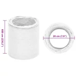 PVC elszívócső 6 m Ø20 cm