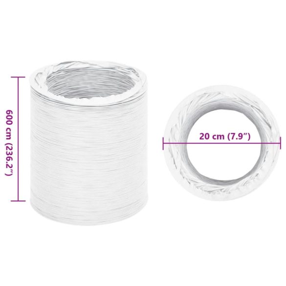 PVC elszívócső 6 m Ø20 cm