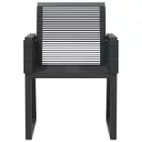 2 db fekete polyrattan kerti szék