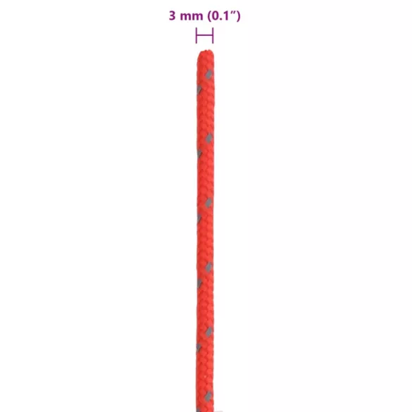 fényvisszaverő sátorfeszítő kötél csavarkulcsokkal 50 m 3 mm