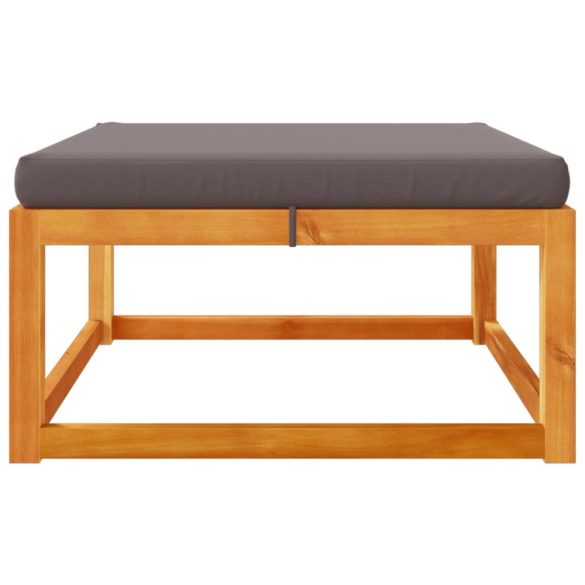 tömör akácfa kerti lábzsámoly párnával 65 x 65 x 29 cm