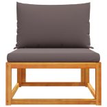 karfa nélküli kerti kanapé párnákkal, akácfából és kötélből