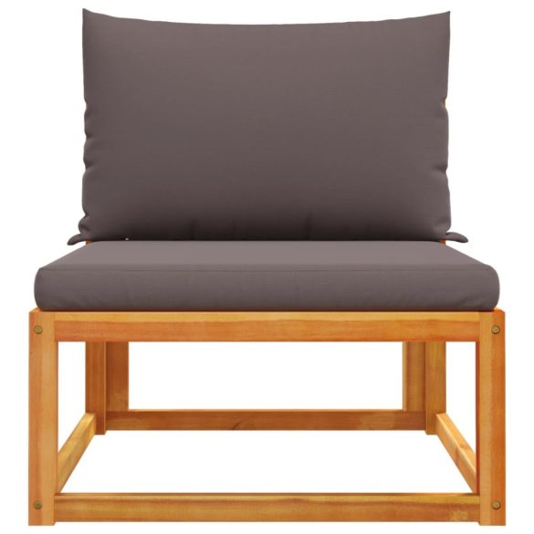 karfa nélküli kerti kanapé párnákkal, akácfából és kötélből