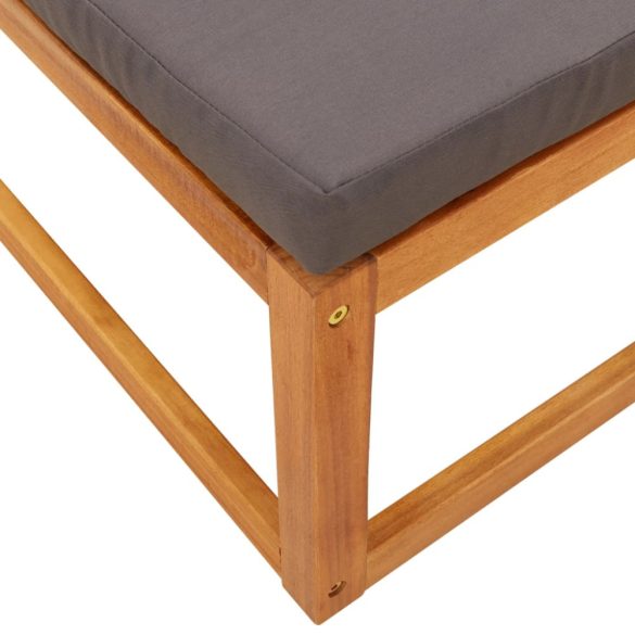 3 részes kerti kanapégarnitúra párnákkal, akácfa és kötél