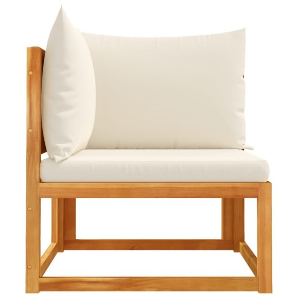 kerti sarokkanapé párnákkal akácfából és kötélből