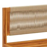 kerti sarokkanapé párnákkal akácfából és kötélből