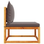 karfa nélküli kerti kanapé párnákkal, akácfa és rattan