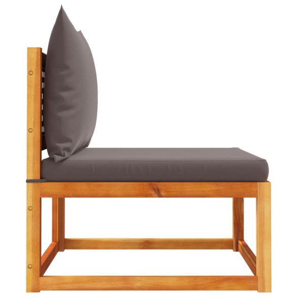 karfa nélküli kerti kanapé párnákkal, akácfa és rattan