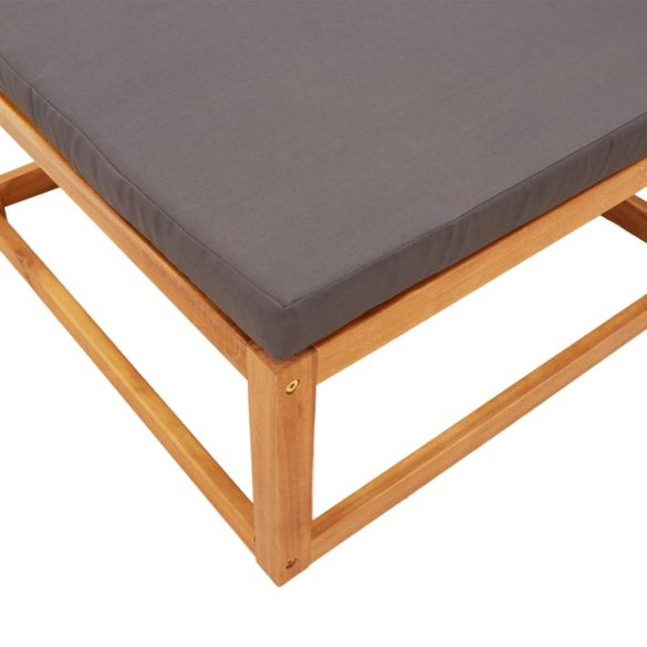 3 részes kerti kanapégarnitúra párnákkal, akácfa és rattan