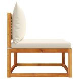 karfa nélküli kerti kanapé párnákkal, akácfa és rattan