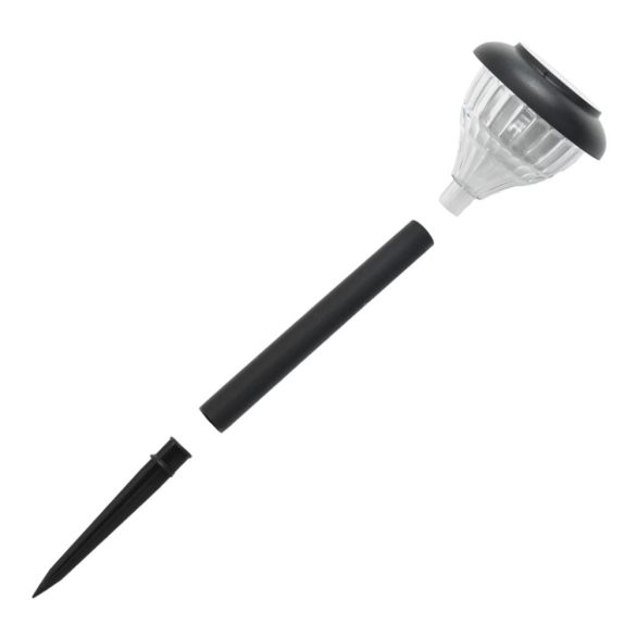 4 db meleg fehér és RGB napelemes ösvény lámpa tüskével