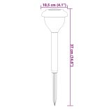 4 db meleg fehér és RGB napelemes ösvény lámpa tüskével