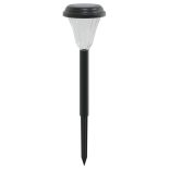 12 db fehér napelemes ösvény lámpa tüskével