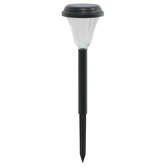 12 db fehér napelemes ösvény lámpa tüskével