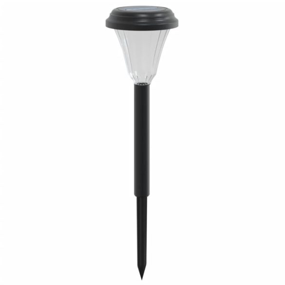 12 db fehér napelemes ösvény lámpa tüskével