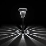 12 db fehér napelemes ösvény lámpa tüskével