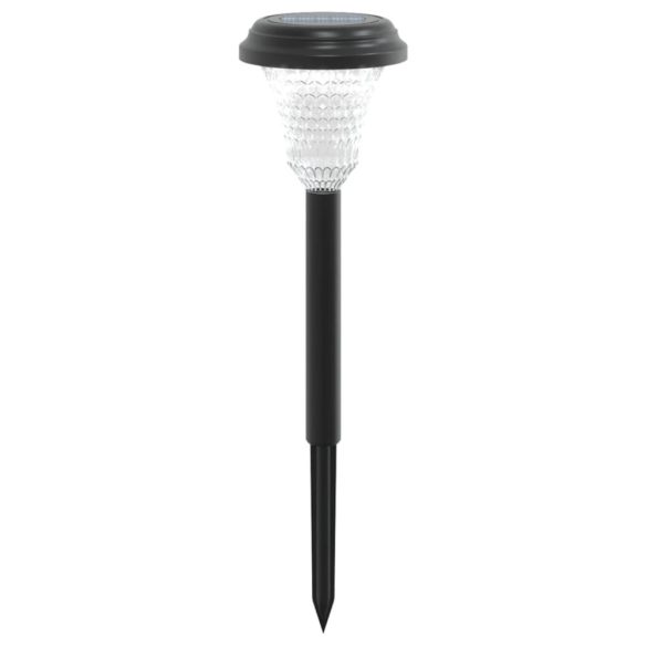 12 db fehér napelemes ösvény lámpa tüskével