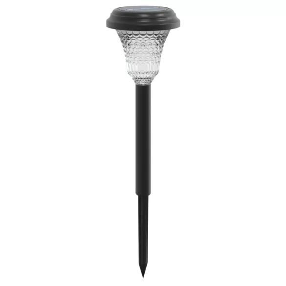 12 db fehér napelemes ösvény lámpa tüskével