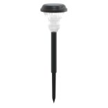 12 db fehér napelemes ösvény lámpa tüskével