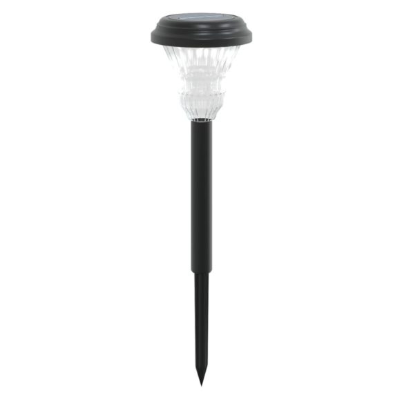 12 db fehér napelemes ösvény lámpa tüskével