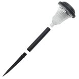 12 db fehér napelemes ösvény lámpa tüskével