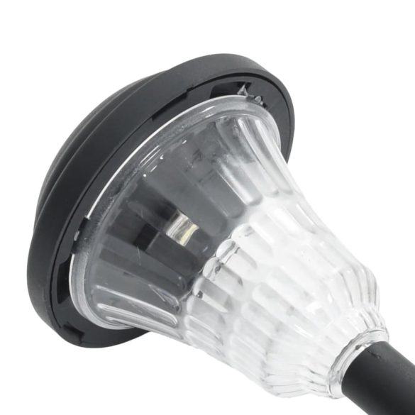 12 db fehér napelemes ösvény lámpa tüskével