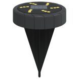 12 db meleg fehér napelemes kültéri talajlámpa tüskével