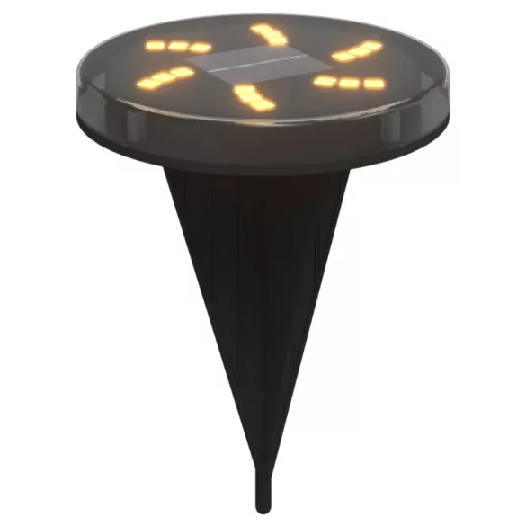 12 db meleg fehér napelemes kültéri talajlámpa tüskével