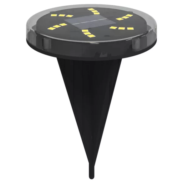 12 db meleg fehér napelemes kültéri talajlámpa tüskével