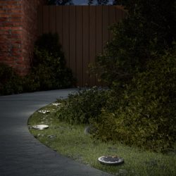 4 db meleg fehér napelemes kültéri talajlámpa tüskével