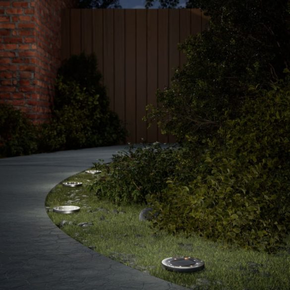 4 db meleg fehér napelemes kültéri talajlámpa tüskével