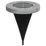 4 db meleg fehér napelemes kültéri talajlámpa tüskével