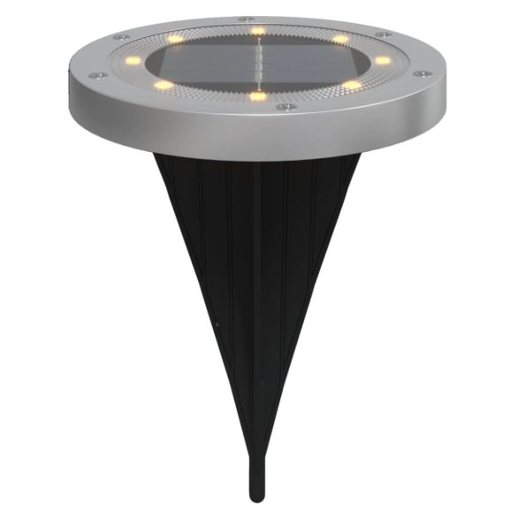 12 db meleg fehér napelemes kültéri talajlámpa tüskével