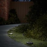 12 db meleg fehér napelemes kültéri talajlámpa tüskével