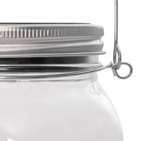 12 db meleg fehér kültéri napelemes befőttes üveg lámpa