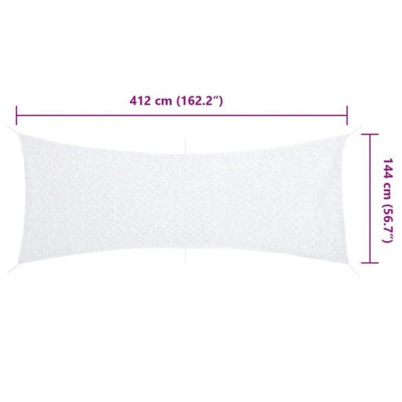 fehér kamuflázsháló tárolózsákkal 412 x 144 cm