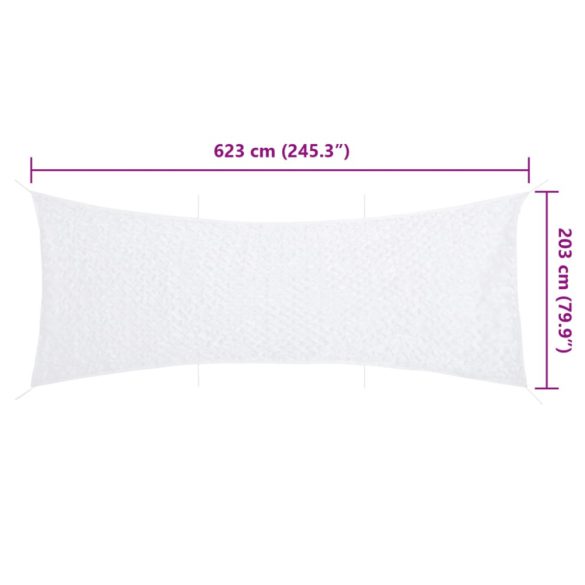 fehér kamuflázsháló tárolózsákkal 623x203 cm