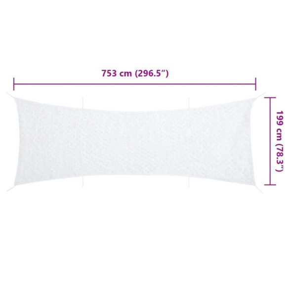 fehér kamuflázsháló tárolózsákkal 753x199 cm