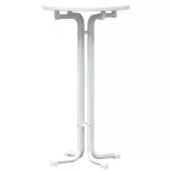 fehér bárasztal szerelt fa és acél Ø60x110 cm