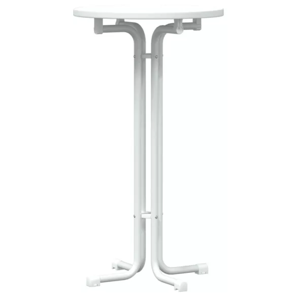 fehér bárasztal szerelt fa és acél Ø60x110 cm