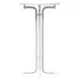 fehér bárasztal szerelt fa és acél Ø60x110 cm