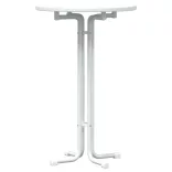 fehér bárasztal szerelt fa és acél Ø70x110 cm