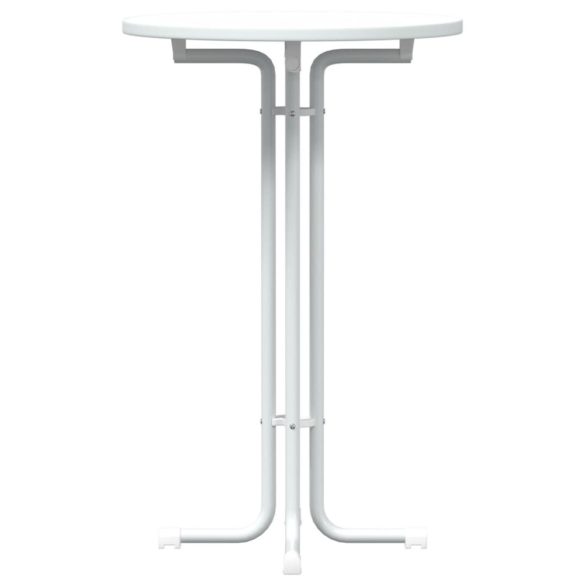 fehér bárasztal szerelt fa és acél Ø70x110 cm