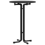 fekete bárasztal szerelt fa és acél Ø70 x 110 cm